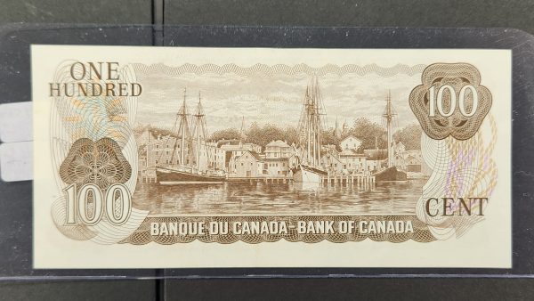 Canada $100 1975 Crow-Bouey 3 Letters - AU55 - Image 2