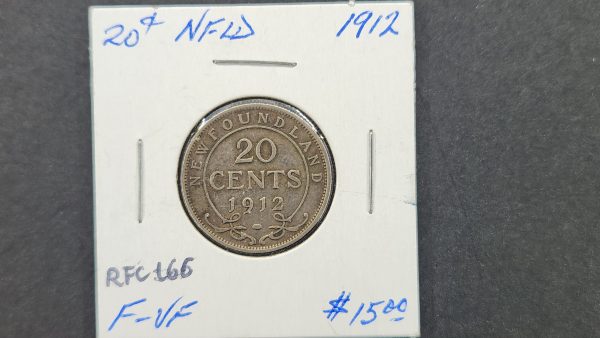 Newfoundland 20 Cents 1912 - F-VF
