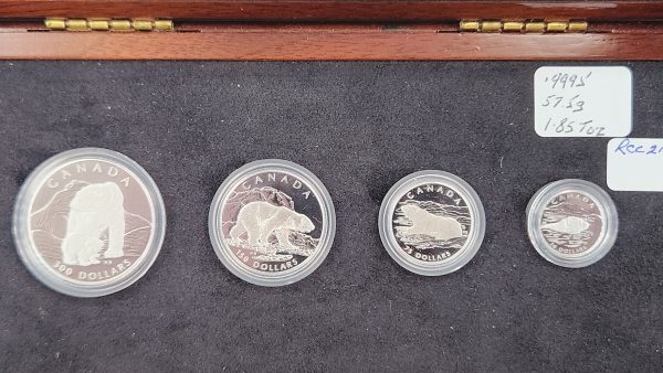 Canada RCM Platinum Fractional Set 1990 Polar Bear - Image 3