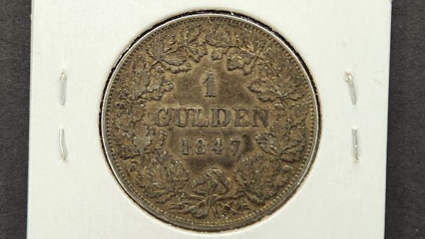 Bavaria 1 Gulden 1847 - AU58 - Image 2