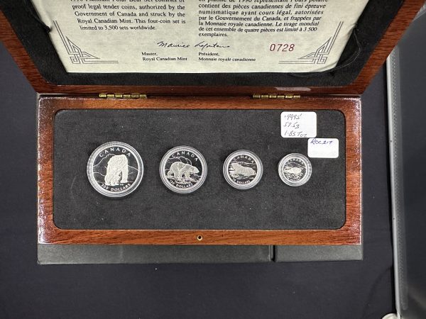 Canada RCM Platinum Fractional Set 1990 Polar Bear - Image 2
