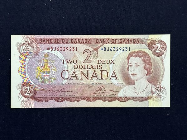 Canada $2 1974 Lawson-Bouey *BJ Replacement - AU55
