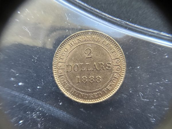 Newfoundland $2 Gold 1888 Obverse 3 - ICCS MS63 - Image 2