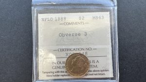 Newfoundland $2 Gold 1888 Obverse 3 - ICCS MS63