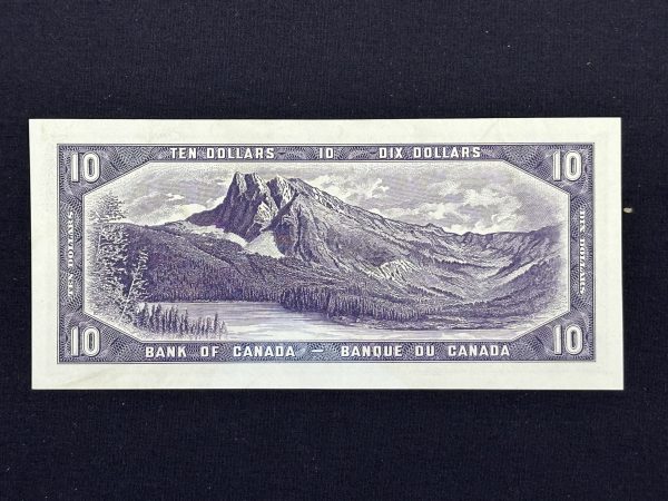 Canada $10 1954 Devil Beattie-Coyne G/D, Ink Error - AU55 - Image 2