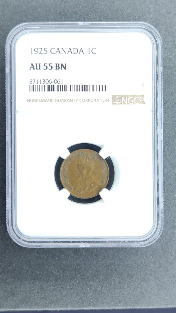 Canada 1 Cent 1925 - NGC AU55BN