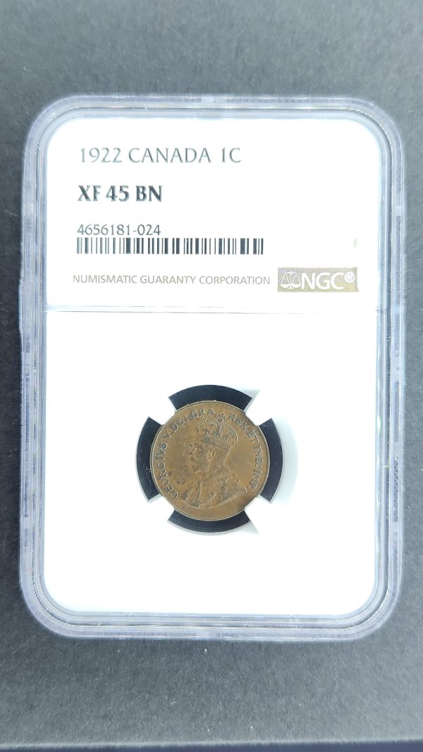 Canada 1 Cent 1922 - NGC XF45BN