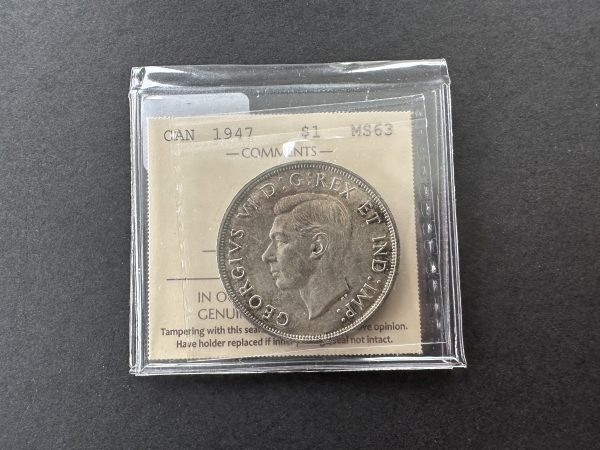 Canada $1 1947 Blunt 7 - ICCS MS63