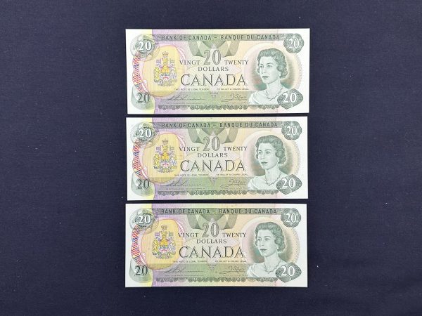 Canada $20 1979 Thiessen-Crow CBN (3 Consecutive) - UNC - Image 2
