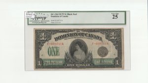 Canada $1 1917F Seal only - Legacy VF25