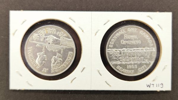 Canada Trade Token: Cornwall ON 1959 25c Coin and Medal Alignment Set - Image 2
