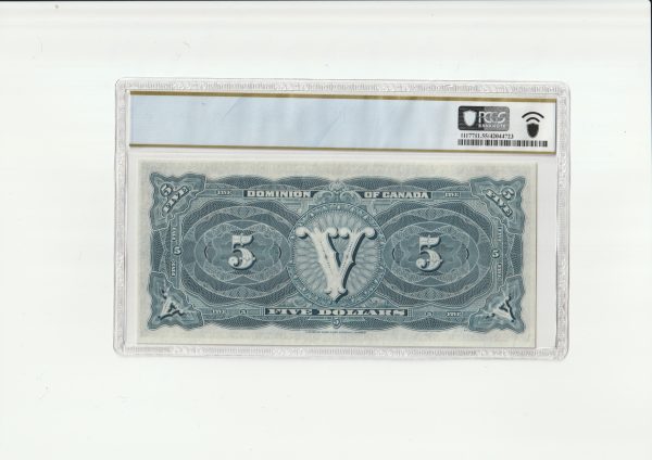 Canada $5 1912 Hyndman-Saunders Seal only No Countersigned - PCGS AU55PPQ - Image 2